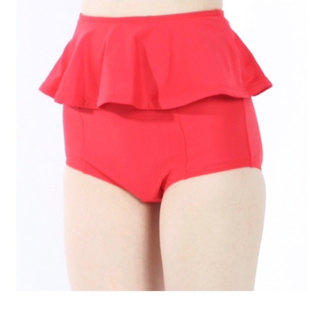 High waisted bathing suit bottoms